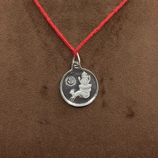 Chandra Yantra Locket In Silver / चाँदी में चंद्र यंत्र लॉकेट - 5 Grams - Image 3