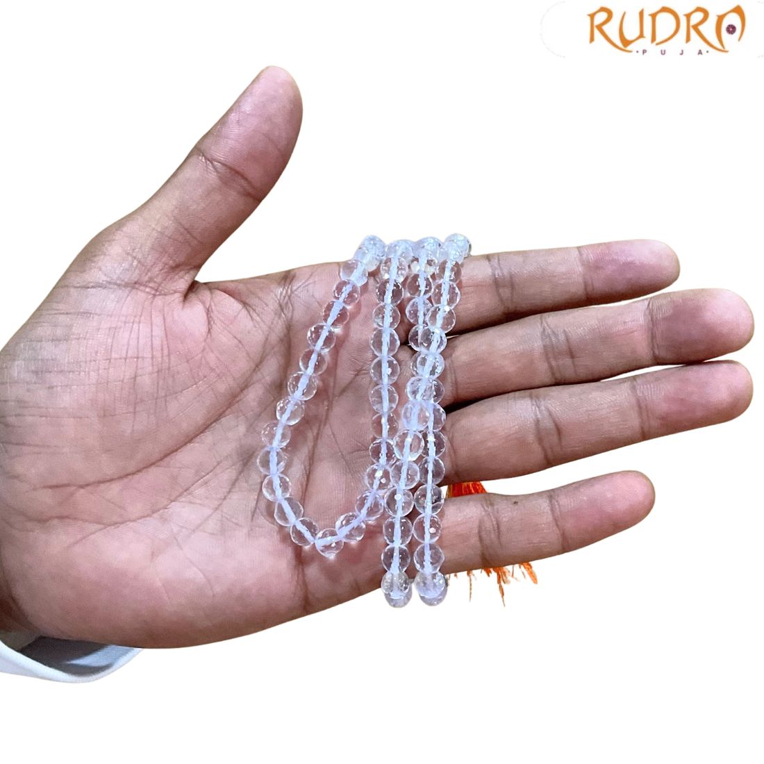Original Diamond Cut Sphatik Mala 7mm