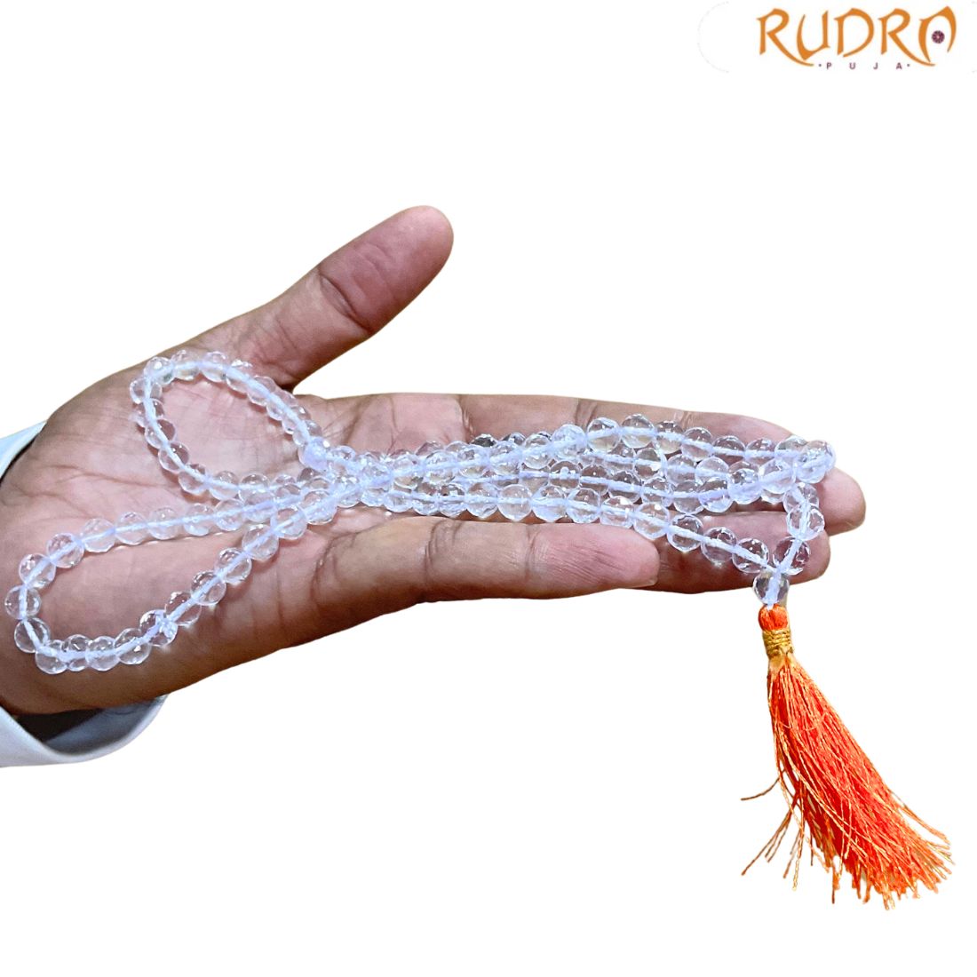 Original Diamond Cut Sphatik Mala 7mm