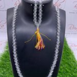 Premium Diamond Cut Crystal Sphatik Mala 8Mm (14 Inches )