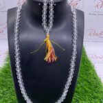 Premium Diamond Cut Crystal Sphatik Mala 8Mm (14 Inches )