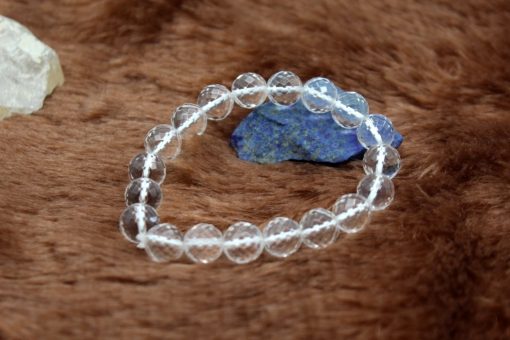 Diamond Cutting Crystal / Sphatik Bracelet 10 Mm