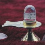 Crystal Shiva lingam with brass stand 40 to 50 Gms