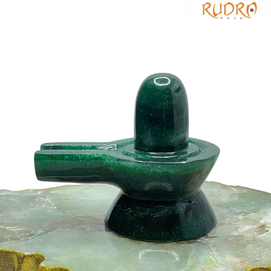 Green Jade Shivling 2.25 Inch ( 137 Gram )