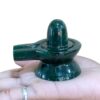Green Jade Shivling - 2.25 Inches - (140 Grams)