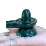 Green Jade Shivling - 2.25 Inches - (140 Grams)
