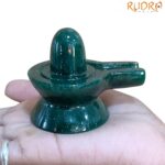 Green Jade Shivling - 2.25 Inches - (140 Grams)