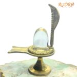 Sphatik Lingam 80 Gm With Brass Stand