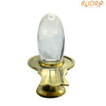 Sphatik Lingam 80 Gram With Brass Stand - 2.25 Inches