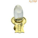 Sphatik Lingam 80 Gram With Brass Stand - 2.25 Inches