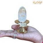 Sphatik Lingam 80 Gram With Brass Stand - 2.25 Inches