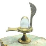 Sphatik Lingam 85 Gm With Brass Stand