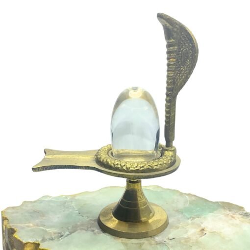 Sphatik Lingam 85 Gm With Brass Stand