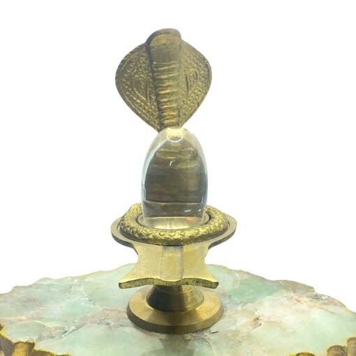 Sphatik Lingam 85 Gm With Brass Stand