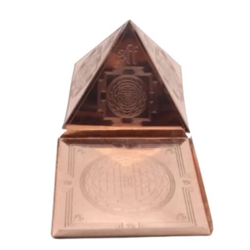 Copper Pyramid Shree Yantra With Base