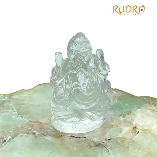 Crystal Sphatik Ganesha Idol (2.50 inch) 94 gm