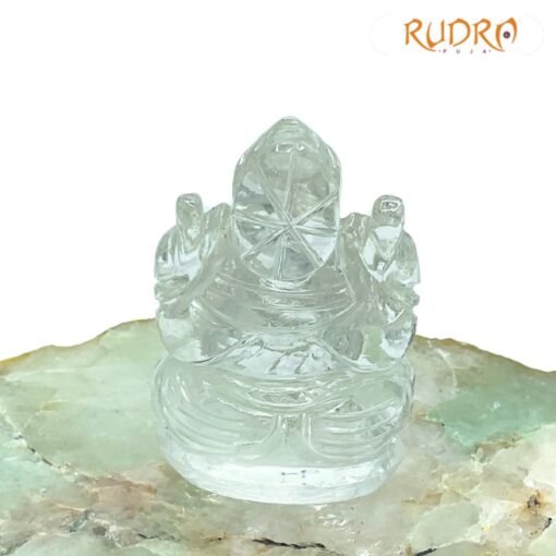 Crystal Sphatik Ganesha Idol (2.50 inch) 94 gm