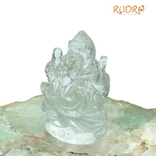 Crystal Sphatik Ganesha Idol (2.50 inch) 94 gm
