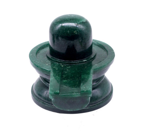 (Margaj) Green Jade Shivaling-4 Inch-1300 Gm