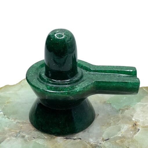 Green Jade Shivling 2.50 Inches (130 Gram )