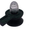 Crystal Carved Lingam With Green Jade
