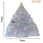 Big Size Crystal Shree Yantra - 9 By 9 Inches - (10450 Grams)