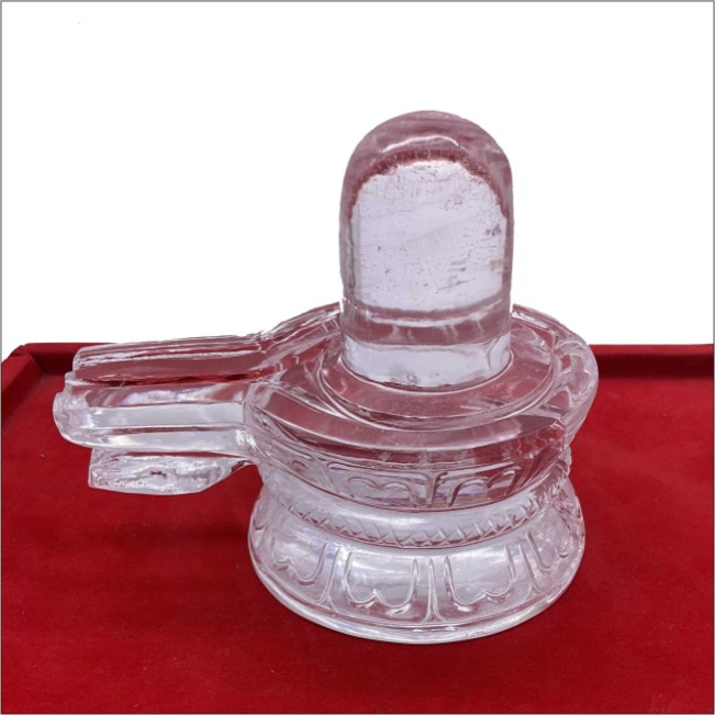 Carved Crystal Shivling 4 Inch (1350 Gm)