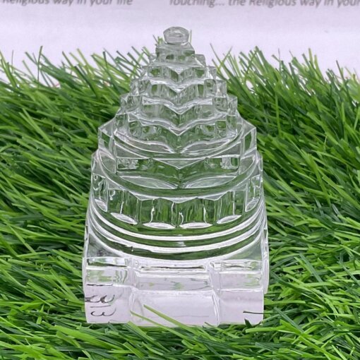 Crystal Sphatik Shree Yantra 3 Inchers 313 Grams