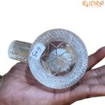 Premium Transparent Sphatik Carved Shivling (605 gram)