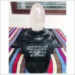 Exclusive Big Size Crystal Lingam with Black yoni and mahakali yantra 14 Inches