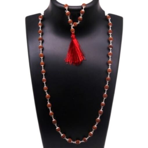 Rudraksha Mala Silver 7 Mm