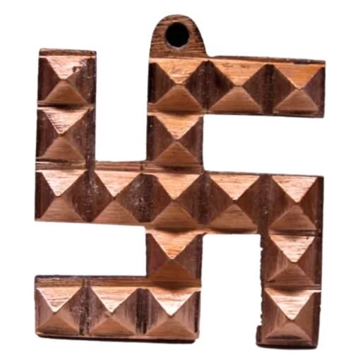 Copper Swastik Pyramid - (2 Inch )