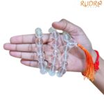 Diamond Cut Sphatik Kantha Mala – 14mm