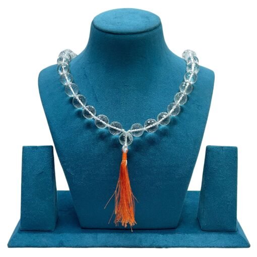 Diamond Cut Sphatik Kantha Mala Large Original 14 Mm