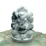 Gemstone Howlite Ganesha Idol 3 inch