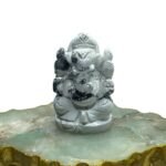 Gemstone Howlite Ganesha Idol 3 inch