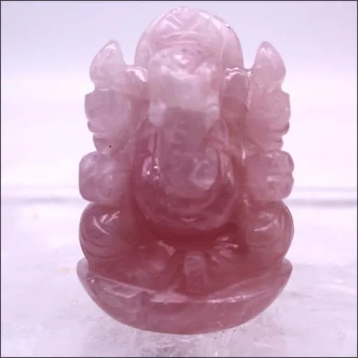 High quality Small Rose Quartz Ganesh #3