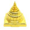 3D Mahameru Shree Yantra - 4 Inches Gold Plated