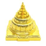 3D Mahameru Shree Yantra - 4 Inches Gold Plated