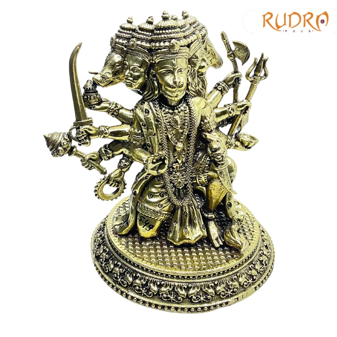 Superfine Panchmukhi Hanuman Brass Idol 4.75 Inch 5 Panchmukhi-Hanuman-Brass-Idol-4.75-Inch-Oc.jpg