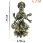 Superfine Saraswati Idol Brass - 3.75 Inches - ( 214 Grams ) 8 Saraswati Idol Brass - 3.75 Inches - ( 214 Grams )