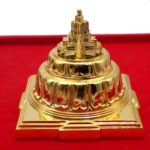 3D Mahameru Shree Yantra - 4 Inches Gold Plated