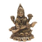 Saraswati Brass Idol 3 inch, 260 gm