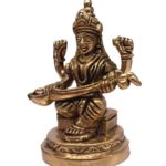 Saraswati Brass Statue 4 Inch