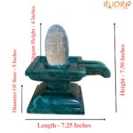 Crystal Lingam with Green Jade Base - 2897 Gram