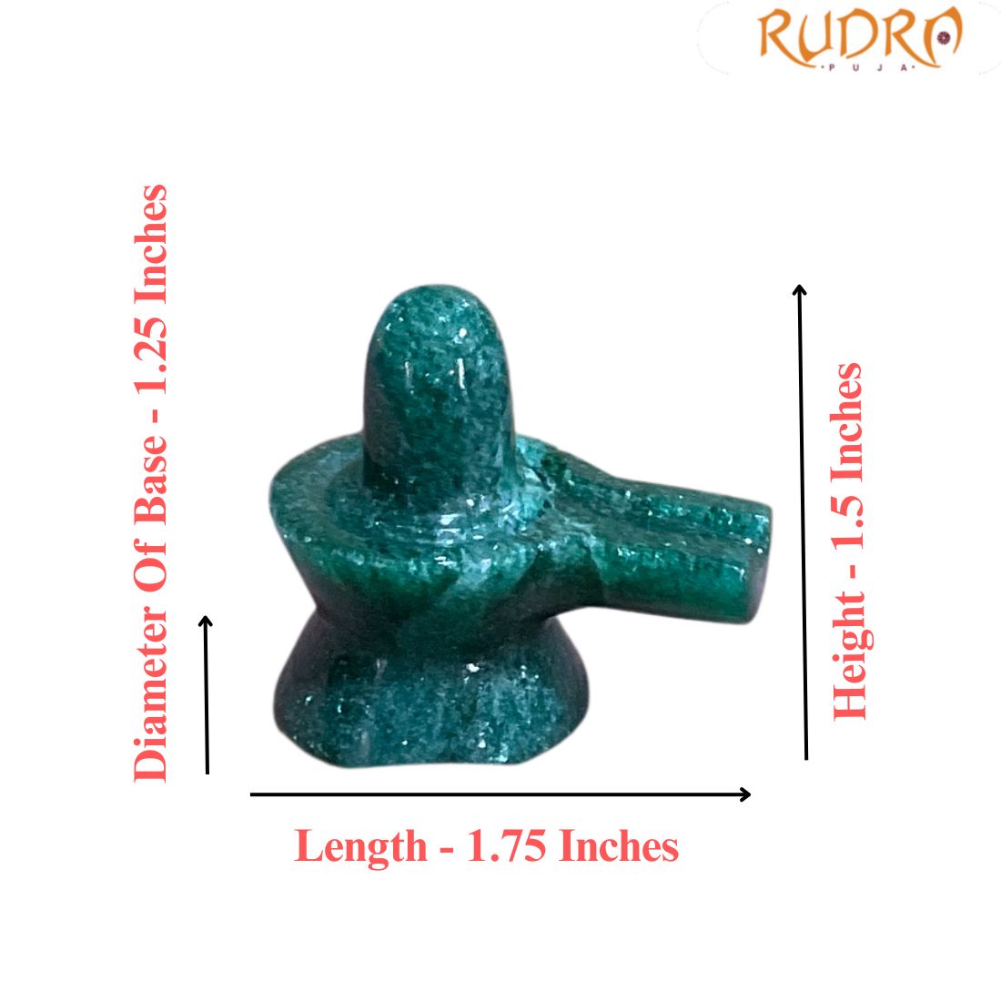 Green Jade Shivling - 1.5 Inches - (43 Grams)