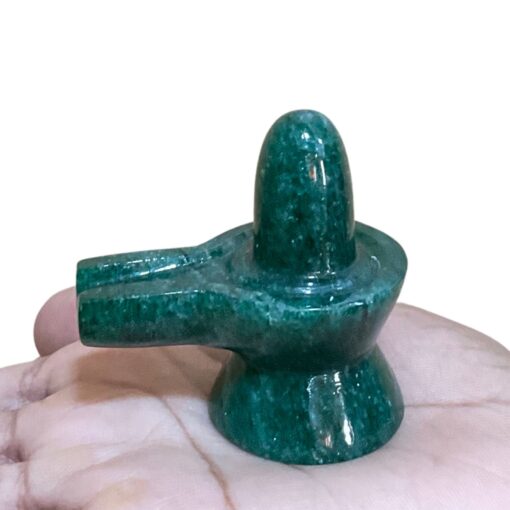 Green Jade Shivling - 2 Inches - (70 Grams)