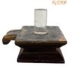 Sphatik Lingam With Tiger Eye Base 4 Inch - 1270 Grams