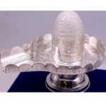 Silver Yoni With Crystal Shiva Lingam Exclusive (5.5 Inch)