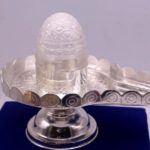 Silver Yoni With Crystal Shiva Lingam Exclusive (5.5 Inch)